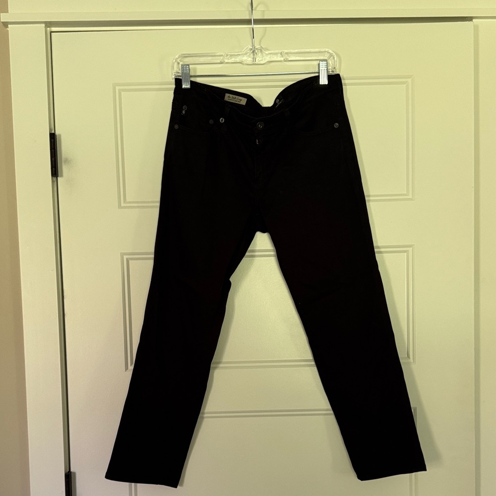 AG Adriano Goldschmied Women's Black Ankle Jeans The Stilt Crop 30
